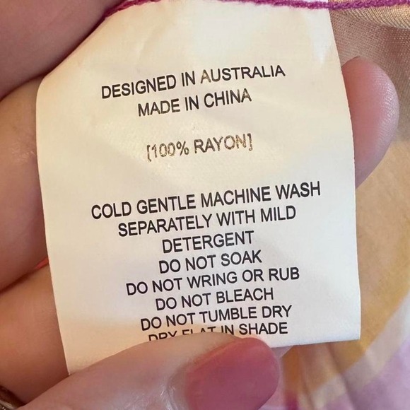 NEW Abel the Label Anthropologie Purple Pink Orange Tropical Maxi Dress Sz XS - Picture 8 of 8